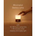 thumbnail image 3 of Timer Night Light, Small LED Bedroom Light, Bedside Table Lamp, Children's Night Light, Baby Breastfeeding, Wood Grain, Dimmable, Battery Powered, Warm Mood Light Color, 3 of 5