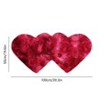 thumbnail image 3 of EGNMCR Valentine Day Decorations, Valentine's Day Fluffys Rugs For Bedroom 40X20In Machine Washable Living Room Rug Carpet Heart Shaped Bedside Rug Rugs Non Slip Carpet Mats Home Decor Polyester Rug, 3 of 6