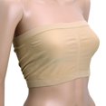 thumbnail image 2 of Womens Strapless Padded Bra Bandeau Tube Top Removable Pads Seamless Crop Colors, 2 of 5