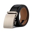 thumbnail image 2 of Men‘s Solid Buckle with Automatic Ratchet Leather Belt 35mm Wide 1 3/8”, 2 of 4