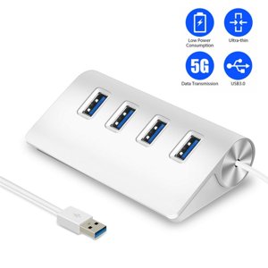USB 3.0 Hub 4 Ports  Aluminum USB Hub 3.0