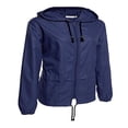 thumbnail image 3 of ESASSALY Raincoat Women Lightweight Waterproof Rain Jackets Packable Outdoor Hooded Windbreaker with Adjustable Drawstring, 3 of 10
