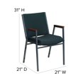 thumbnail image 2 of HERCULES Series Heavy Duty Green Patterned Fabric Stack Chair with Arms, 2 of 9