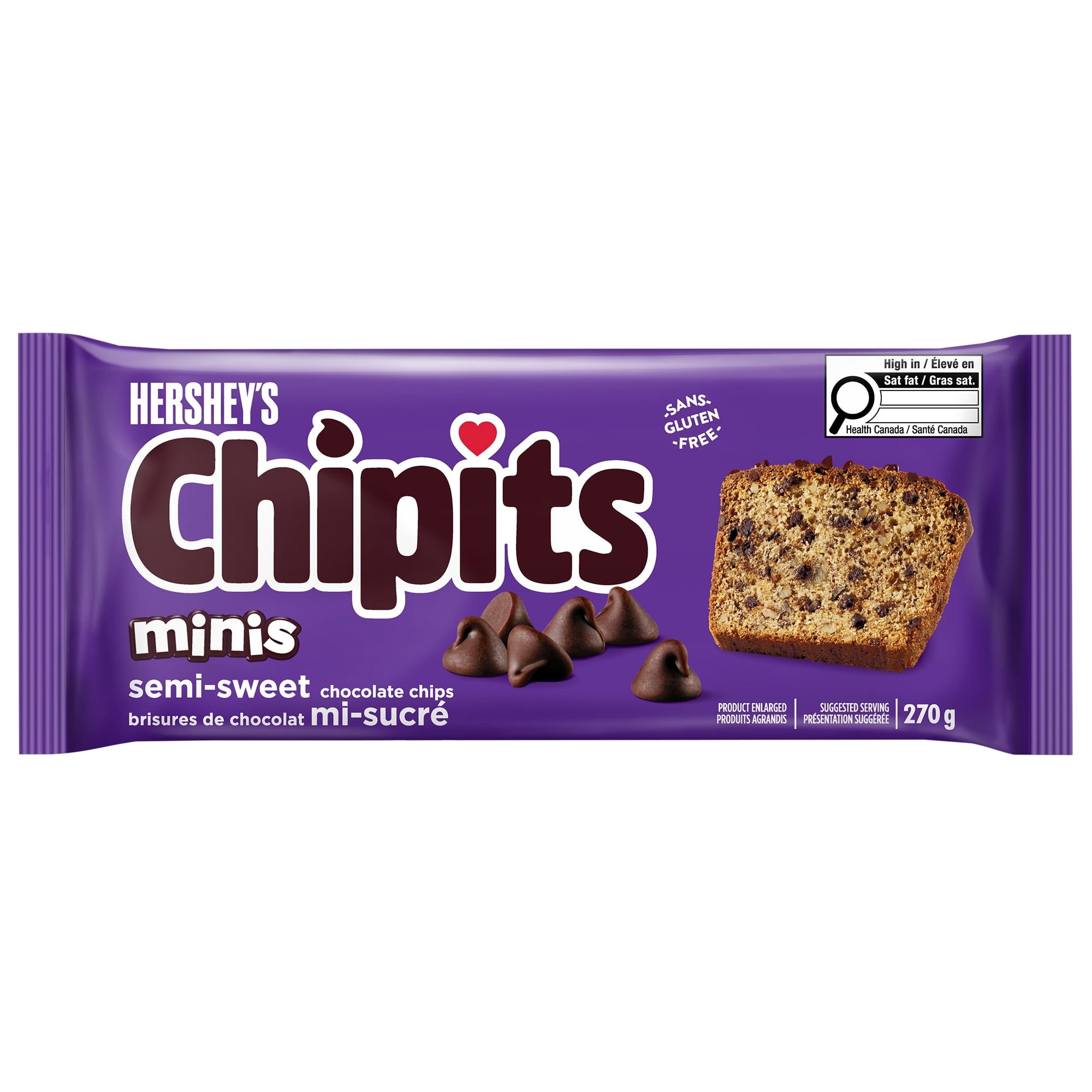 HERSHEY'S CHIPITS Semi-Sweet Minis Chocolate Chips, 270g