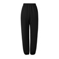 thumbnail image 3 of Women's Drawstring Waist Thickened Loose Straight Leg Sports Pants, 3 of 4
