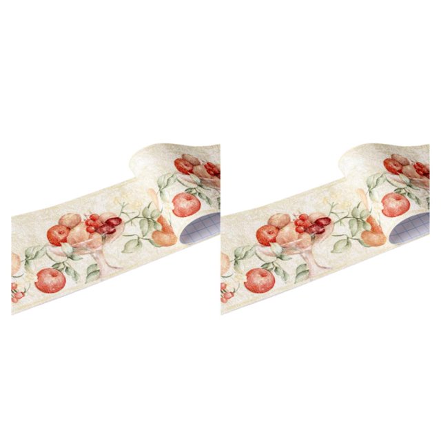 relayinert Wood Marbling SelfAdhesive Skirting Line Exquisite And Easy Maintenance And Environmentally Friendly PVC Durable green fruit 2Set