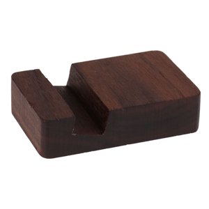 FRCOLOR support de téléphone portable Creative Mobile Phone Stand Universal Desktop Phone Bracket Support de téléphone en bois Support de smartphone portable (couleur foncée), 1,65"X2,28"X0,59"