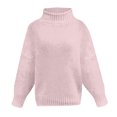 thumbnail image 4 of IROINID Pull à Col Rond en Tricot pour Femmes, Couleur Unie, Manches Longues, Ample, 4 of 5