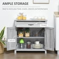 thumbnail image 4 of HOMCOM Buffet de Style Ferme, Armoire Buffet avec Porte de Grange, Grain Gris, 4 of 10