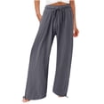 thumbnail image 1 of Pantalons Larges pour Femmes Mode Pantalons Décontractés Élastiques Amples Pantalons Droits Larges Pantalons Larges Pantalons Larges pour Femmes Pantalons Droits pour Femmes, 1 of 7
