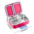 thumbnail image 3 of Boovnll Transparent Stainless Steel Lunch Box For Office Workers And Students With Compartments For Lunch Boxes Heated Light Meal Boxes Two Compartment Lunch Box, 3 of 6
