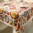 thumbnail image 2 of AMERTEER Nappe Motif Tournesol Rétro Dentelle Coton Lin Tissu Nappe Couverture de Table Décoration, 2 of 6