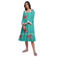 thumbnail image 4 of Moomaya Chemise de Nuit Évasée en Coton pour Femmes, 4 of 6