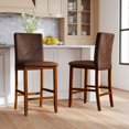 thumbnail image 4 of Gymax 26 Inch Counter Barstools Set of 2 w/Upholstered Seat & Backrest for Dining Room, 4 of 8
