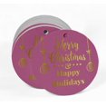 thumbnail image 2 of Inkdotpot Pack Of 100 Merry Christmas & Happy Holiday Favor Paper Tags Craft Real Gold Foil Hang Tags, 2 of 6