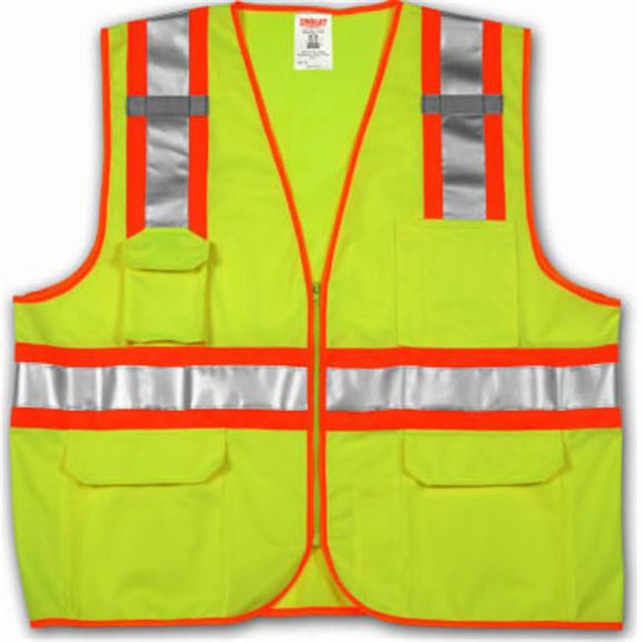 Tingley Rubber V73852.4X-5X II Safety Vest- 4 Extra Large & 5 Extra Large- Polyester Lime & Yellow