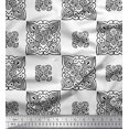 thumbnail image 1 of Soimoi Velvet Fabric Floral Block Printed Craft Fabric by The Yard 58 Inch Wide, 1 of 3