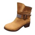 thumbnail image 2 of LSLJS Bottes Courtes Vintage pour Femmes, Bottes à Talon Moyen, Chaussures, Bottes de Cowboy Western Modernes, Bottes de Cowboy Usées, Bottines et Bottillons pour Femmes, Bottes pour Femmes, 2 of 4