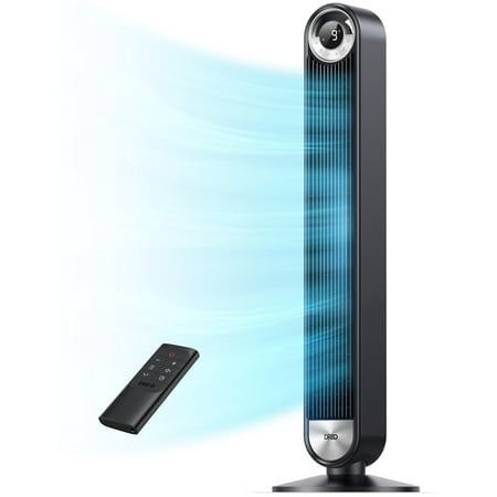 Dreo Ventilateur Tour pour Chambre, Dc Amélioré, 9 Vitesses, Ventilateur de Sol Ultra Silencieux, 90 Ventilateurs Oscillants pour l'Intérieur avec Vitesse de 26 Pi/s, Minuterie 12 H, Ventilateurs sur Pied, Ventilateur Sans Pales Puissant pour Maison, Bureau, Pièce