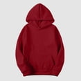 thumbnail image 5 of Women's Slim Pullover Hoodies - Artificial Short Velvet Sweaters, Long Sleeve with Pockets, Suitable for Winter and Fall, 95% Polyester, Multiple Sizes, 5 of 5