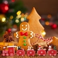 thumbnail image 4 of Homoyoyo 1 Set Red Wooden Train Toy Santa Claus Train Ornament for Home, 4 of 5
