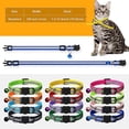 thumbnail image 2 of 12 Pack Breakaway Cat Collar with Bell, Reflective Cat Collars with Name Tag, 2 of 5