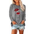thumbnail image 2 of jsaierl Chandails en Molleton de Noël pour Femmes Col Rond Manches Longues Hauts Graphiques en Verre de Noël Blouse Graphique Hippie Tee Chandail de Noël, 2 of 6