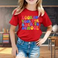 thumbnail image 2 of WEAIXIMIUNG Chandails de Sport pour Filles 10-12 Enfant Rentrée des Classes Saison Imprimé Graphique Col Rond Manches Courtes T-Shirt d'Été Décontracté, 2 of 4