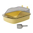 thumbnail image 2 of MERIGLARE Cat Litter Box Cat Sand Basin with High Side Cat Litter Container Durable yellow, 2 of 9
