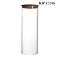 thumbnail image 2 of Bocal de Rangement de Cuisine en Verre Transparent Clair à Haut Cylindre Scellé avec Couvercle, Contenant d'Organisation, 2 of 5