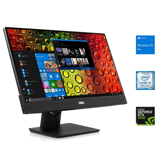 Refurbished Dell OptiPlex 7460 All-in-One Desktop, Intel 6-Core i5-8500 Upto 4.1GHz, 8GB RAM, 256GB SSD, GTX 1050 4GB, HDMI-In, HDMI-Out, DisplayPort, Card Reader, Wi-Fi, BT, Windows 10 Pro