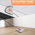 thumbnail image 4 of Wall Cleaner Triangle Mop with 82'' Long Handle - Wall Scrubber, Cleaning Washer Tool with 4 Microfiber Chenille Duster Pads for Clean Walls, Ceiling, Windows, Baseboards, Floors (Gray), 4 of 7