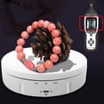 thumbnail image 2 of GUOOL Rotating Display Stand, Electric Turntable Mirror Surface Revolving Base for 360 Degree Watch Toys Jewelry Collectible Display Holder White, 2 of 7