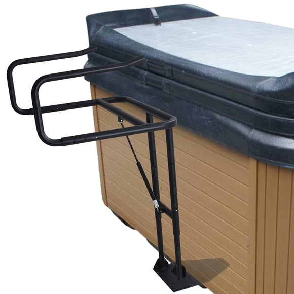Hot Tub Cover Lifter – Hydraulic Spa Cover Lifter with Adjustable Height 30"-40" & Width 32"-52", Under-Mount Bracket, Gas Bar Assisted Pool Cover Support, Single Hydraulic Lift System