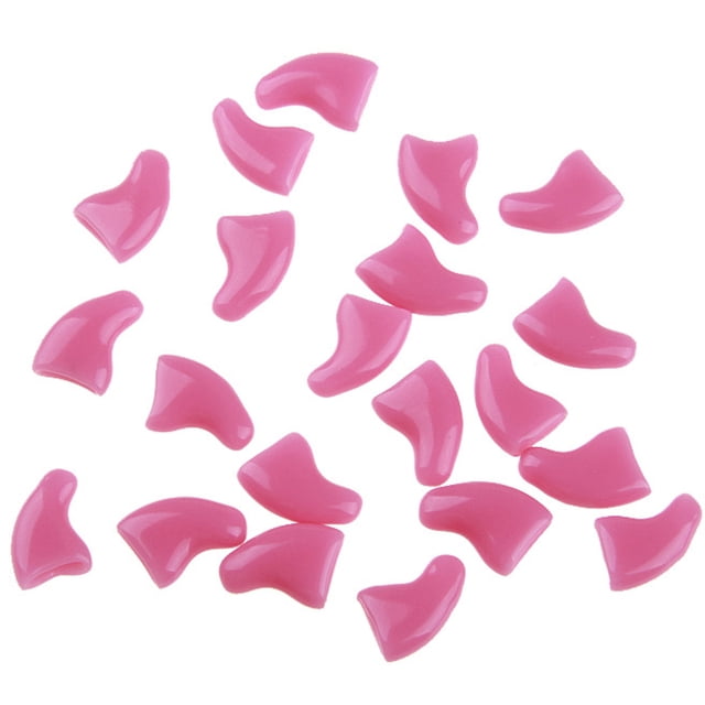 20PCS Cat Nail Caps Protective Soft Kitten Paw Caps Cat Claw Covers with Glue