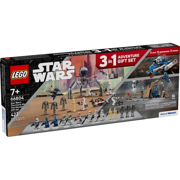 LEGO Star Wars: The Clone Wars & The Mandalorian Gift Set - Contains 3 sets in 1 box - Perfect gift for Star Wars fans, ages 7+ - 66804