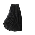 thumbnail image 2 of Cadeaux pour Femmes LSLJS Jupe Cheville en Coton et Lin d'Été Unie Brodée à Taille Élastique pour Femme, Jupe Maxi, 2 of 8