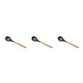 thumbnail image 3 of relayinert Kitchenware Wooden Handle Silicone Shovel Spoon Colander Brush Spatula Tool Missed 3Set, 3 of 6