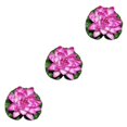 thumbnail image 3 of QualitChoice Artificial Lotus Replacement Simulation Outdoor Garden Park Pond Pool Photography Fake Water Flower Decor Dark Pink 3PCS, 3 of 6