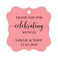 thumbnail image 1 of Darling Souvenir Fancy Frame Custom Paper Tags Thank You For Celebrating With Us Wedding Favor Gift Hang Tags-Peach Pink-100 Tags, 1 of 1