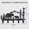 thumbnail image 3 of Animal Themed Metal Towel Hook Wall Mounted Rack For Bathroom Kitchen Home Bear Deer Wolf Design Durable Towel Holder, 3 of 3