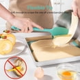 thumbnail image 4 of U-Taste 480°F High Heat Resistant Silicone Spatula Set of 3, BPA-Free Food Grade Kitchen Cooking Baking Mixing One Piece Seamless Flexible Rubber Scraper for Nonstick Cookware (Aqua Sky), 4 of 9