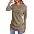 thumbnail image 1 of Women's Ribbed Sweater Set 2025 - Long Sleeve Tunic Leggings | Button Front Knit Pullover, 1 of 8