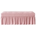 thumbnail image 2 of pitrice Long Bench Cover Bench Seat Furniture Protector for Living Room Hotel Decor Pink, 2 of 8