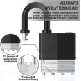 thumbnail image 3 of Keyed Padlock, [2 Keys] Key Padlock Weatherproof Outdoor, Waterproof Lock 40mm Heavy Duty Padlocks Anticut, Laminated Steel For Gym Locker, Garage, Fe, 3 of 5