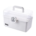 thumbnail image 1 of DOLITY First Aid Box with Portable Handle, Family Emergency Kit, Multi-Purpose Box, Emergency Transparent Lid Box, Easy Accessibility White 3-Tier, 1 of 8