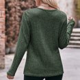 thumbnail image 4 of Timegard Tops for Women Ribbed Long Sleeve Scoop Neck Button Pullover Fall Casual Loose Tops Sweater, 4 of 5