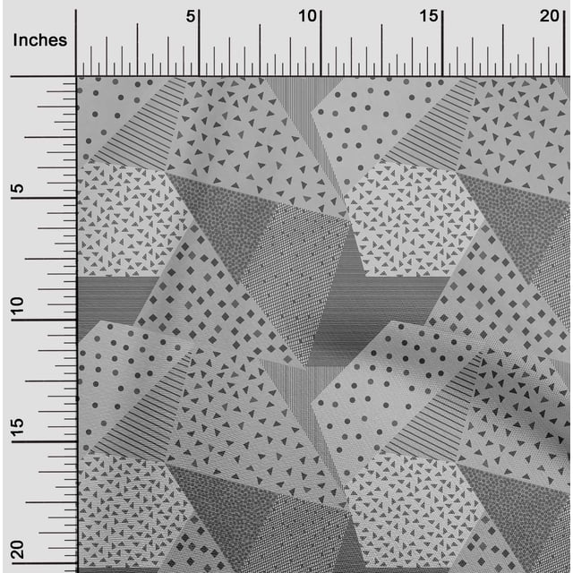oneOone Velvet Light Gray Fabric Triangle Geometric Sewing Material Print Fabric By The Yard 58 Inch Wide