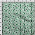 thumbnail image 4 of oneOone Polyester Spandex Teal Green Fabric Florals Craft Projects Decor Fabric Printed By The Yard 56 Inch Wide, 4 of 4