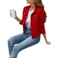 thumbnail image 3 of Women?s Denim Jacket Long Sleeve Button Down Casual Jean Jacket with Pockets S-XXL, 3 of 5